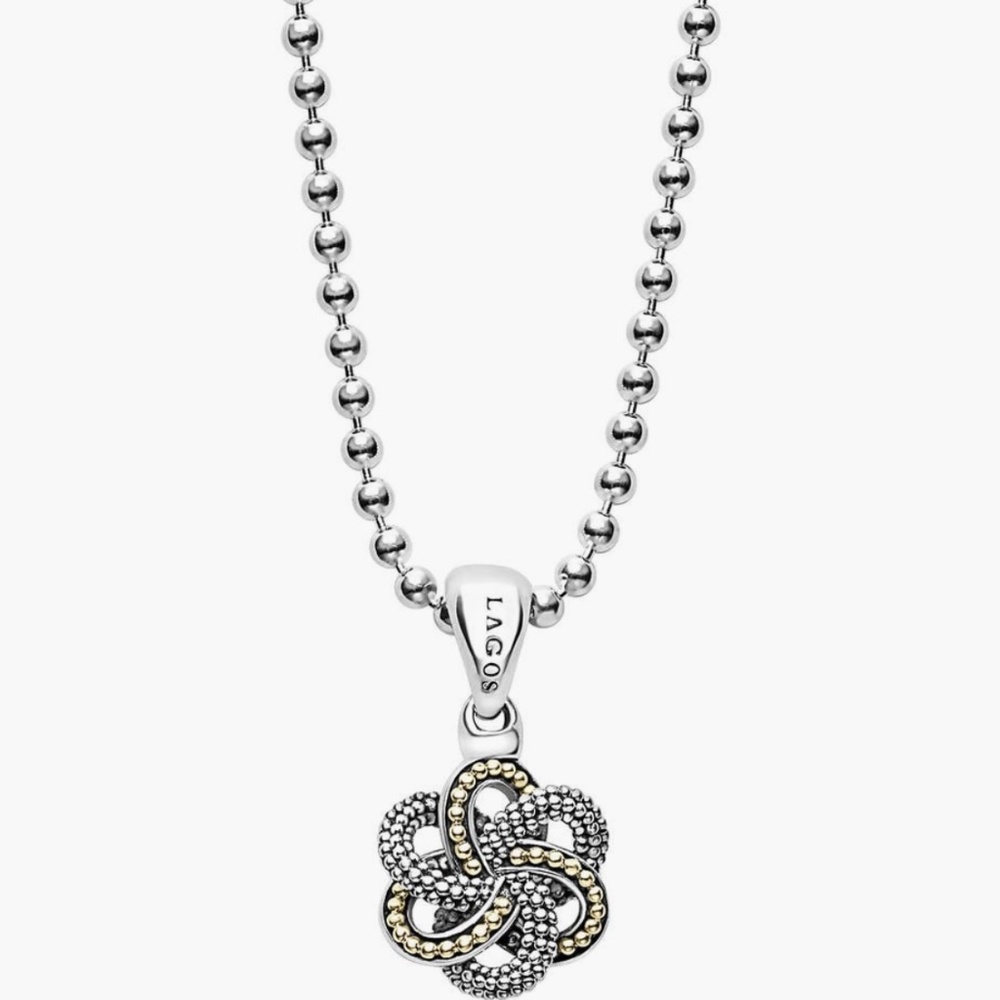 Lagos Sterling Silver Love Knot Pendant Necklace